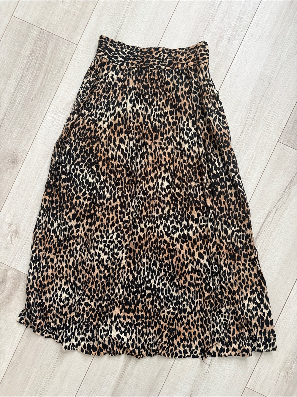 Vintage Animal Print Midi Skirt in Brown and Black size Small